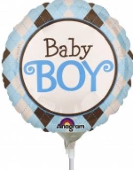 688 A Baby Boy Stabballon 10 Stück