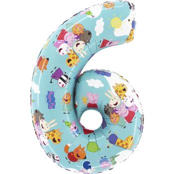 V-644/ 2 Peppa Pig  Zahl 6