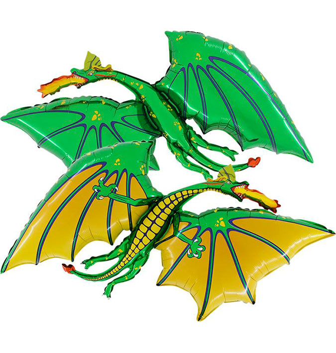 Gattorna Ballons - 653/1 Drache grün 10 Stk