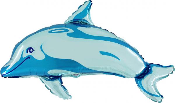 640 Nr.9   Delfin blau   Stabballon 10 Stk